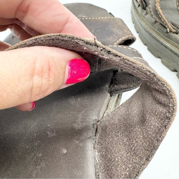 Vintage Y2K Men's Chunky Skechers Jammer Retro Strappy Slide Sandals Brown 9 - Picture 12 of 15